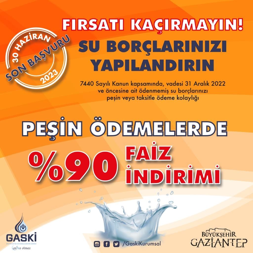 GASKİ’NİN SU BORCU YAPILANDIRMASI İÇİN BAŞVURULAR DEVAM EDİYOR