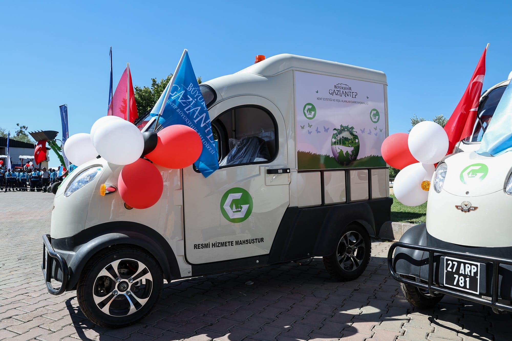 GAZİANTEP’TEKİ YEŞİL ALANLAR, ÇEVRE DOSTU ELEKTRİKLİ ARAÇLARLA TEMİZLENECEK