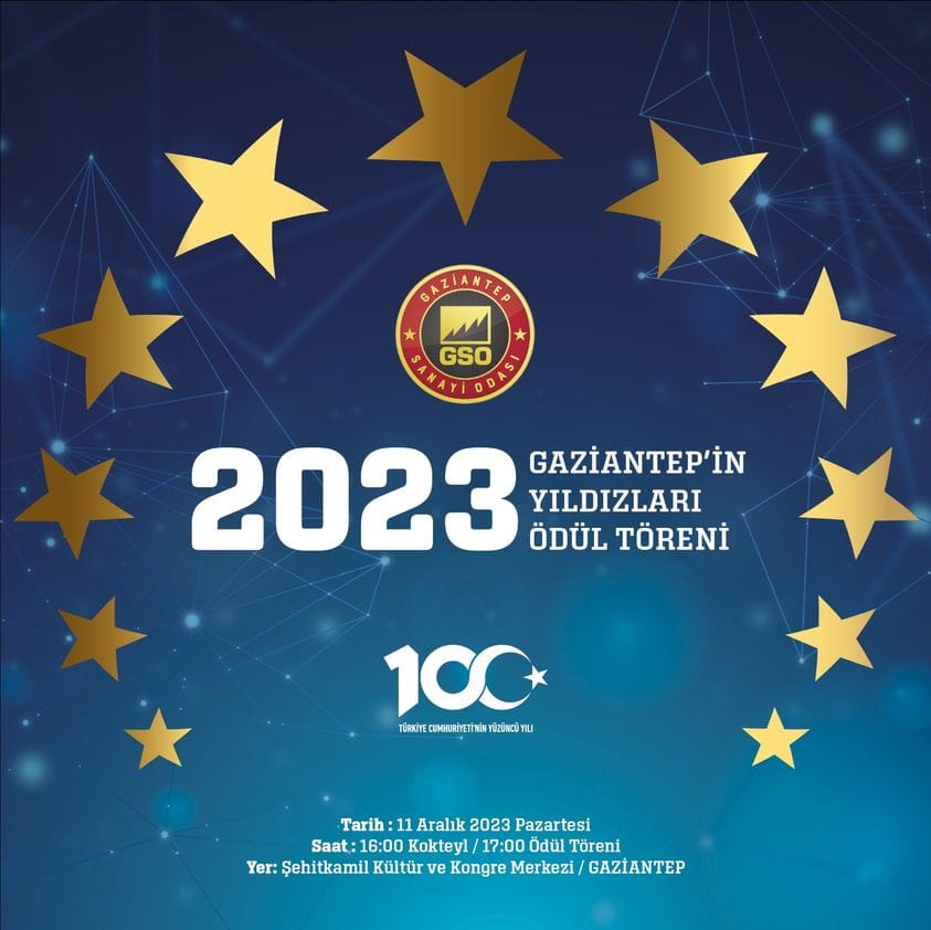 “GAZİANTEP’İN YILDIZLARI ÖDÜL TÖRENİ” 11 ARALIK PAZARTESİ GÜNÜ YAPILACAK