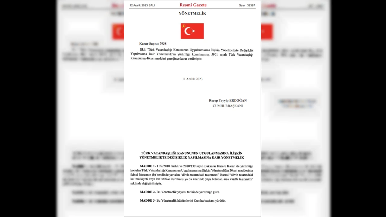 Vatandaşlık İçin Taşınmaz Alımında Yeni Karar