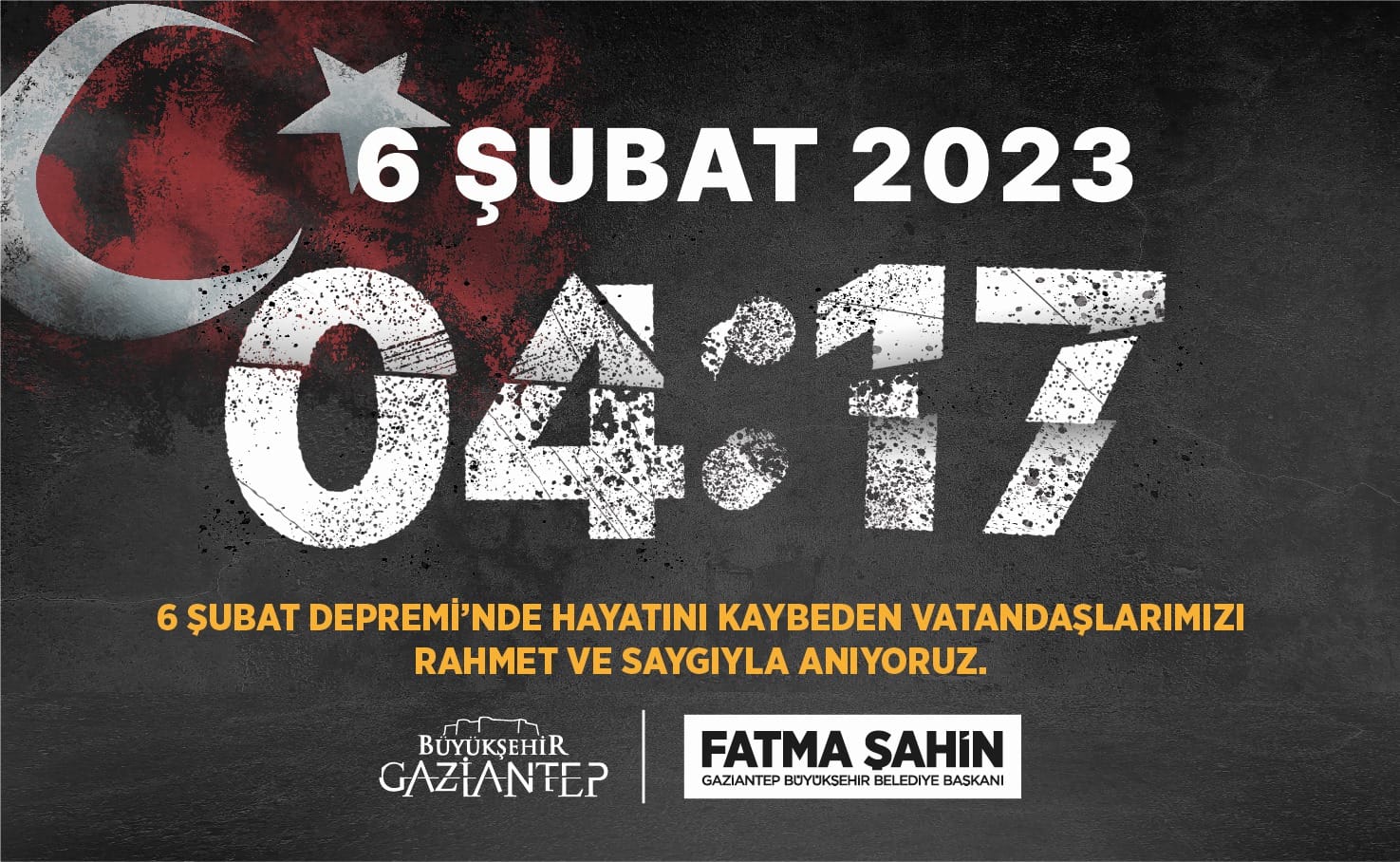 GAZİANTEP BÜYÜKŞEHİR BELEDİYESİ 6 ŞUBAT DEPREM İLANI