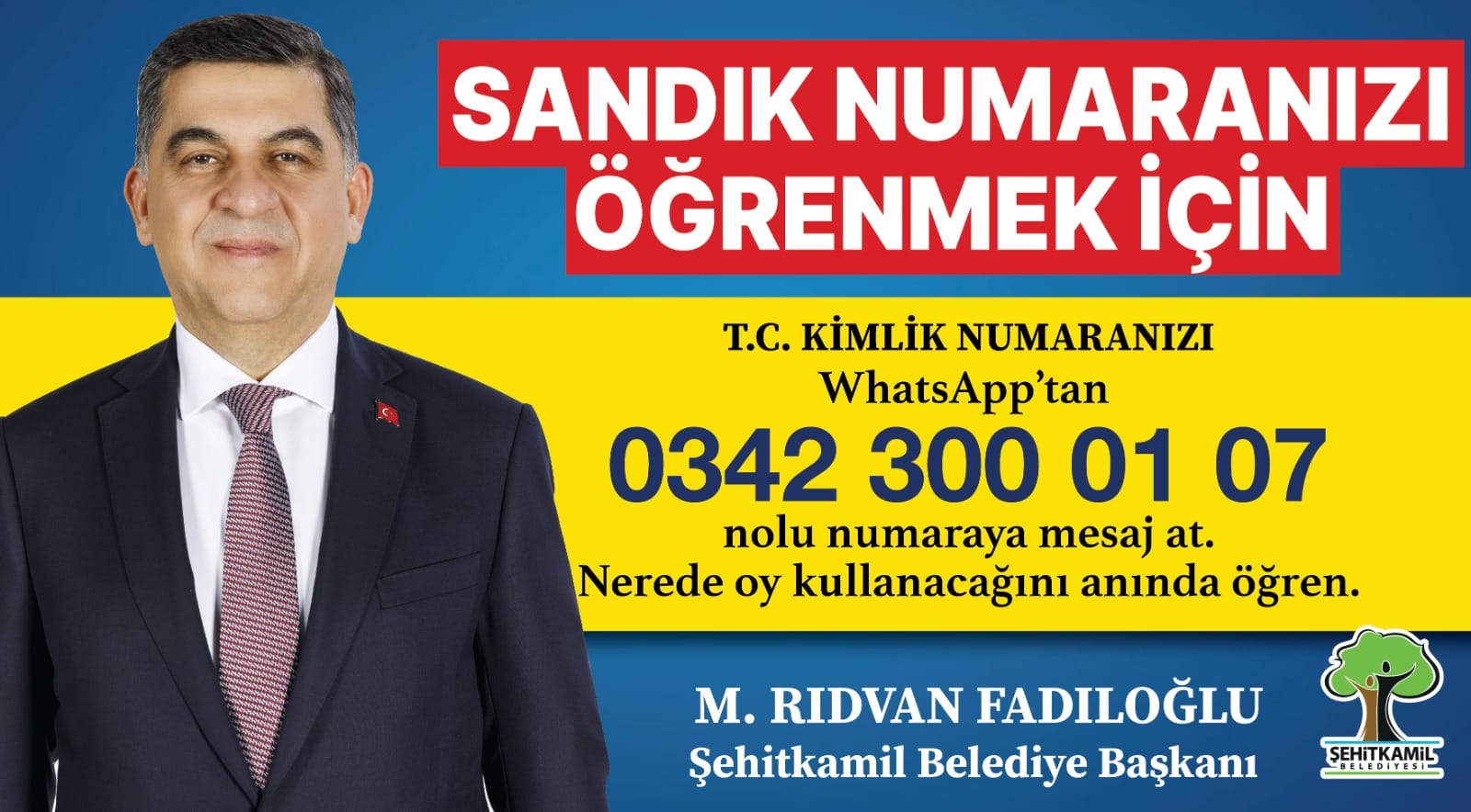 ŞEHİTKAMİL’DEKİ SEÇMENE BÜYÜK KOLAYLIK