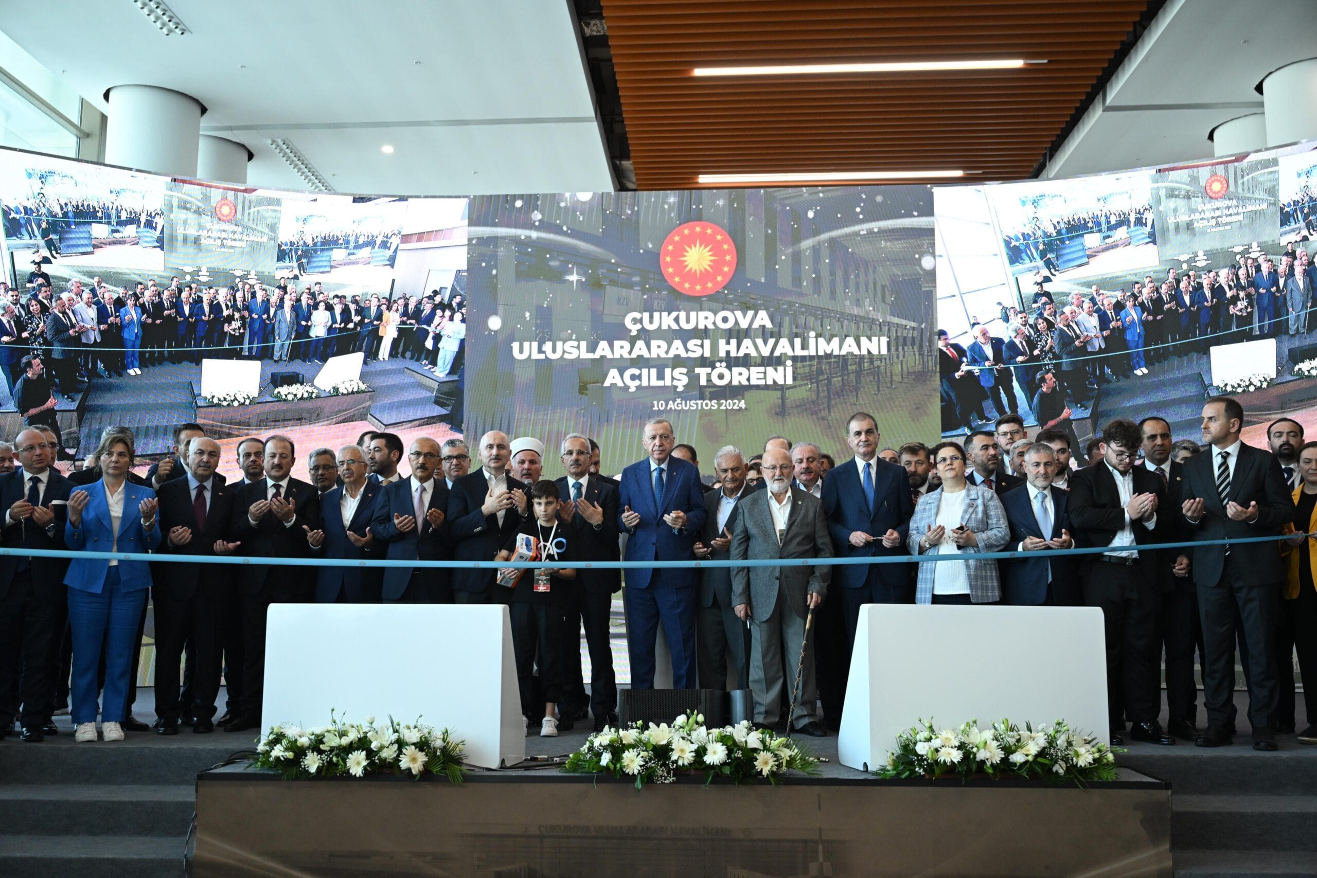 CUMHURBAŞKANI ERDOĞAN ÇUKUROVA ULUSLARARASI HAVALİMANI’NI HİZMETE AÇTI 