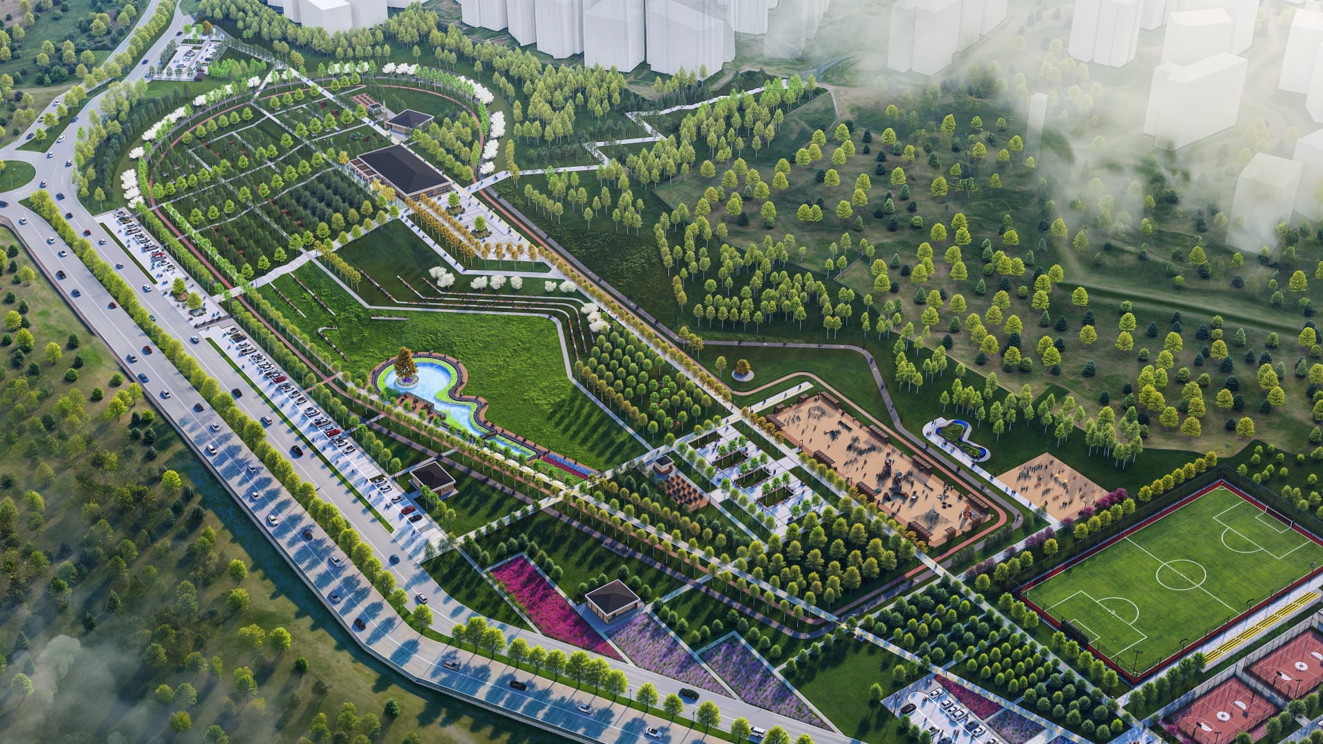 KUZEYŞEHİR’DE TÜRKİYE’NİN EN BÜYÜK MİLLET BAHÇELERİNDEN BİRİ YAPILIYOR