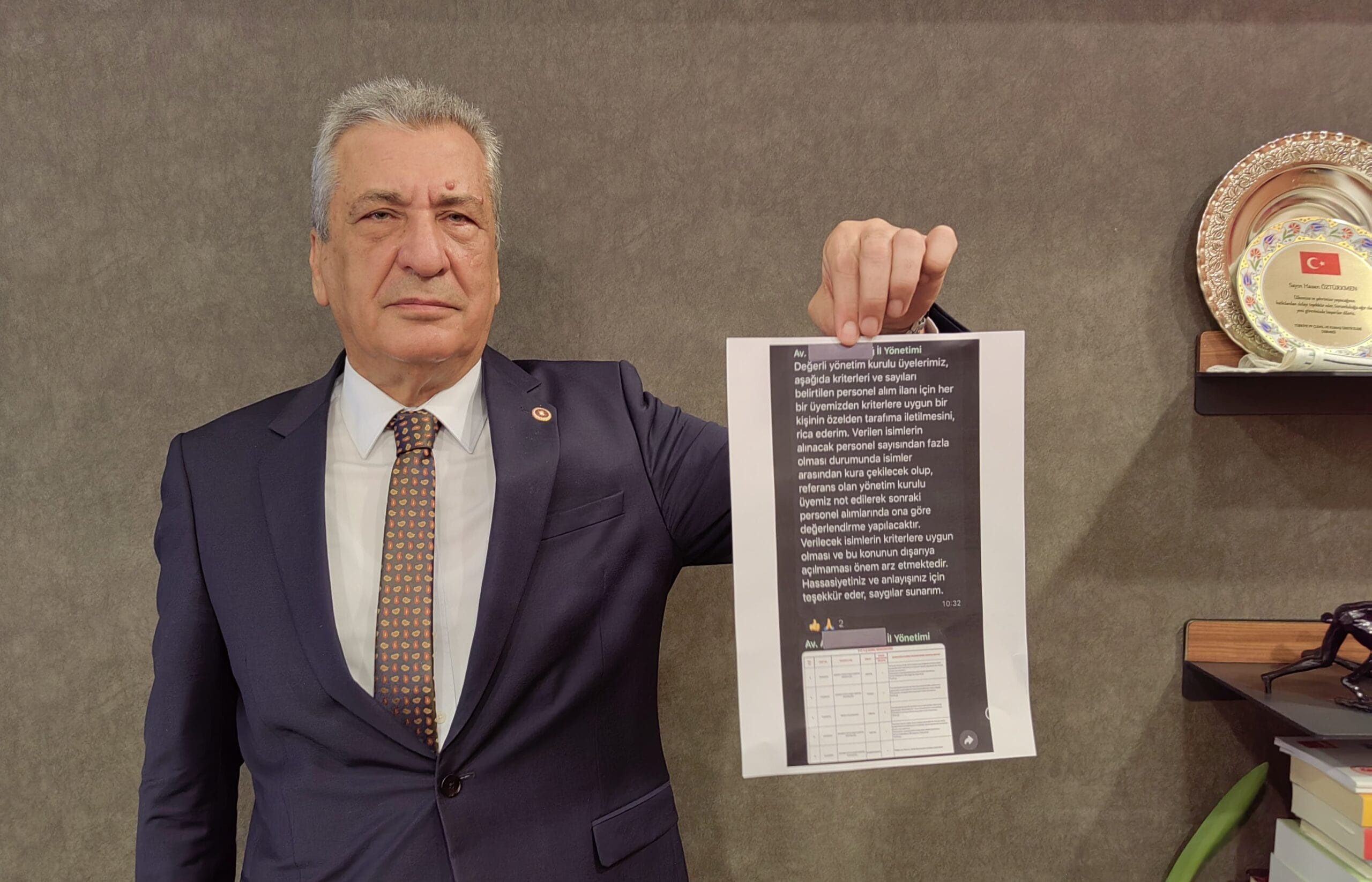 Hasan Öztürkmen, AKP Gaziantep İl Başkanlığı’nın Torpil Mesajını Paylaştı 