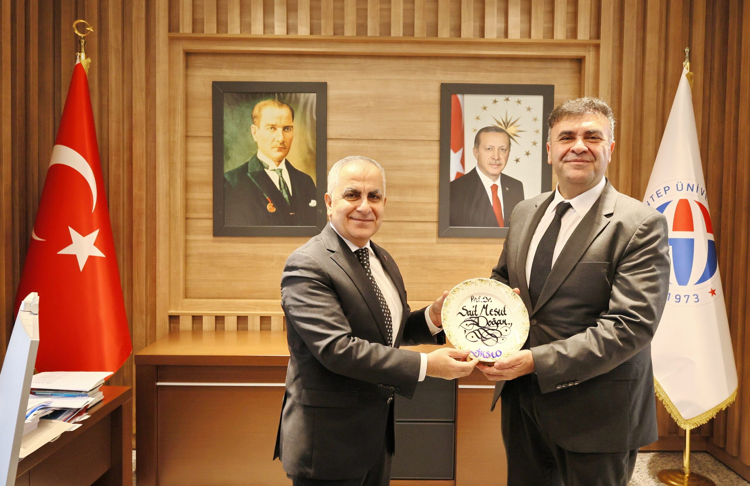 İKSAD BAŞKANI EMEK’TEN GAÜN REKTÖRÜ DOĞAN’A ZİYARET